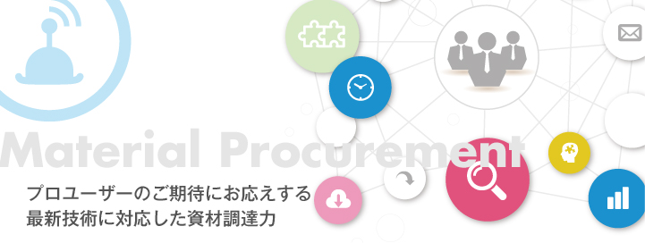 プロユーザーのご期待にお応えする最新技術に対応した資材調達力